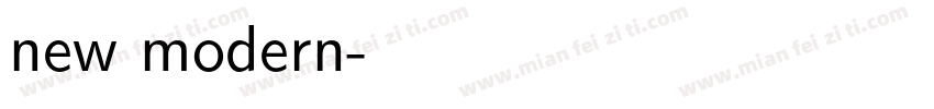 new modern字体转换